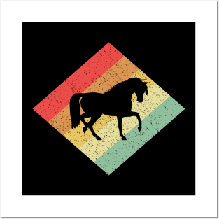 Retro Vintage 80s Horses Gift For Horse Lovers Posters and Art